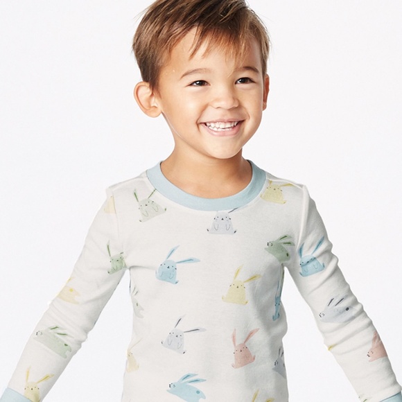 Modern Bunny Organic Cotton Pajama Set-PBK - Picture 1 of 7